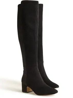 J. Crew | Shoes | 248 Msrp J Crew Vegan Knee High Heeled Boots Black 75 ...
